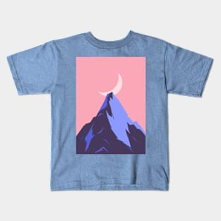 Dreamy mountaintop illustration Kids T-Shirt